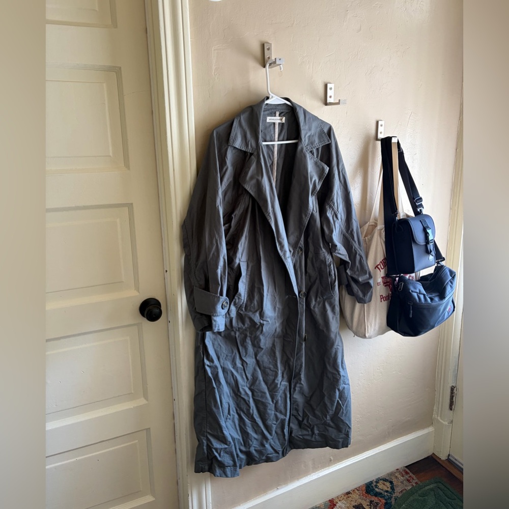 Gray Moss 100% Cotton Micaela and Greg Trench Coat (Hemmed)